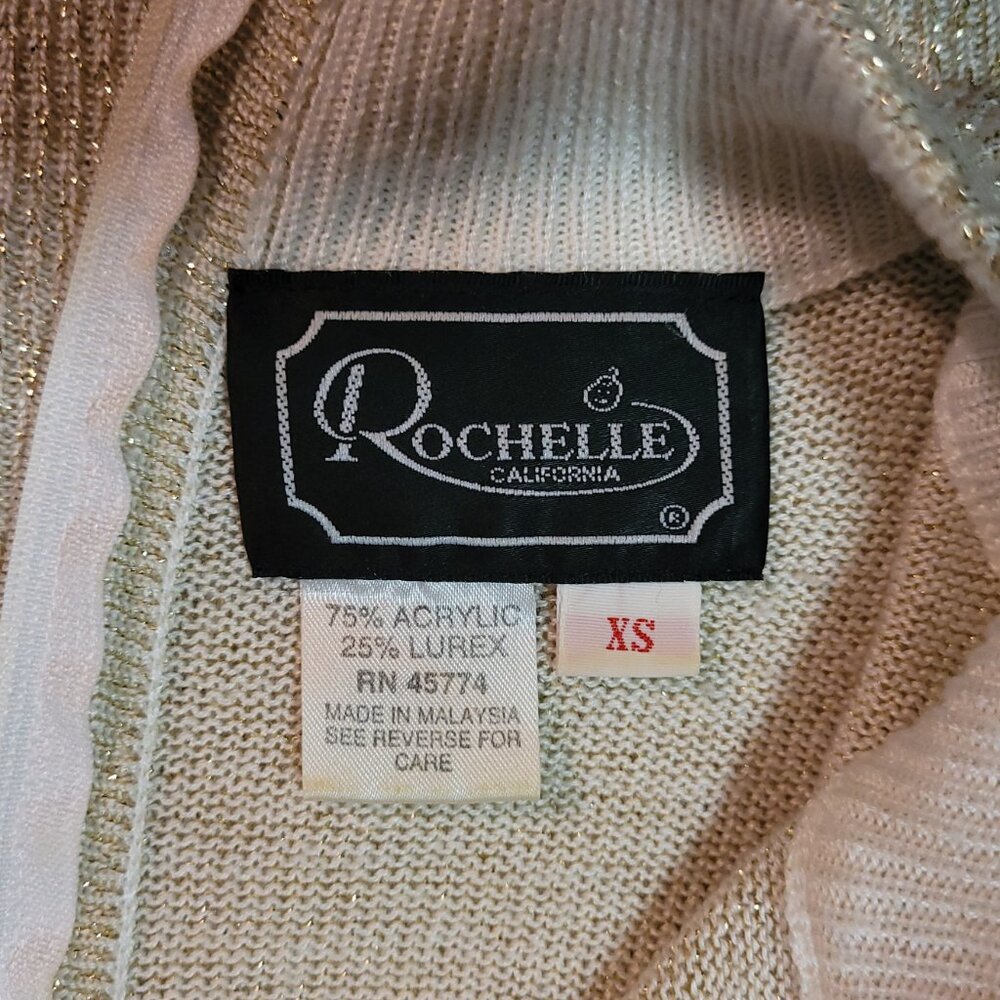 XS | Rochelle | Metallic Ribbed Knit Sweater - Picture 4 of 4